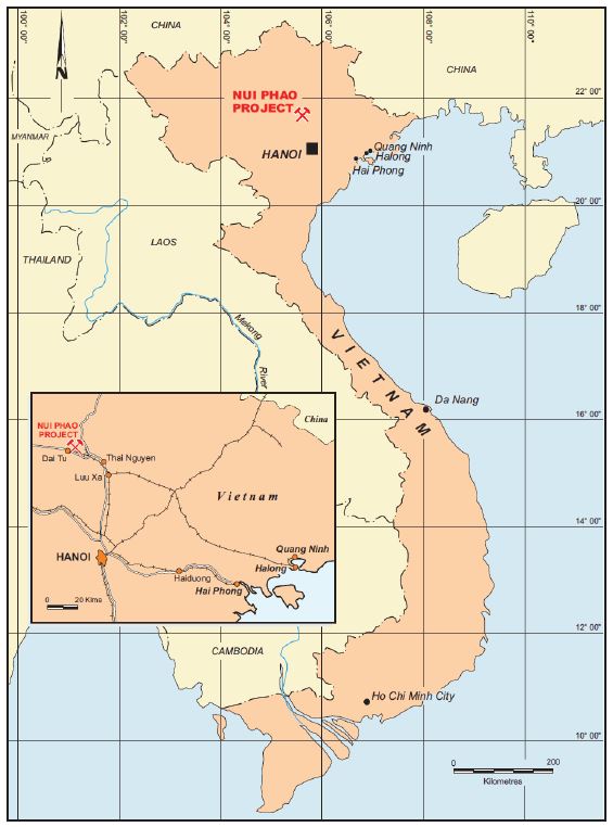 Nui Phao map